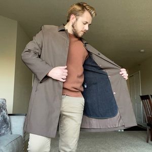 Jones New York brown polyester XL trench coat